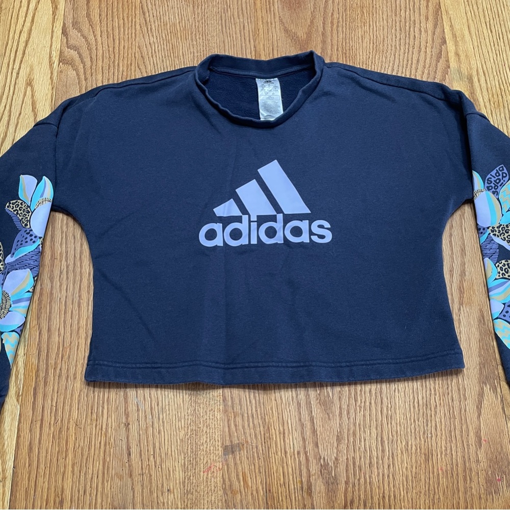Adidas cropped long Sleeve Sweater